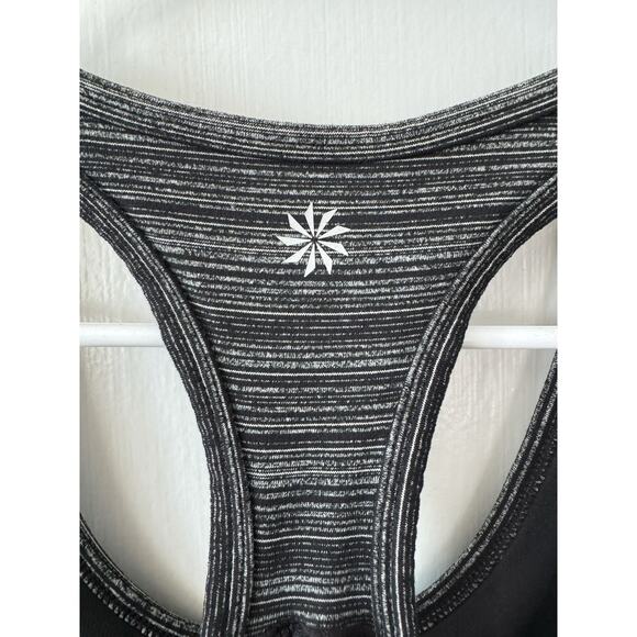 Athleta Women’s Sleeveless Layered Racerback Workout Tank Black Gray Size Small - Picture 5 of 9